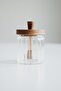 Acacia Striped Glass Honey Jar