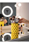 Stylish Heart Patterned Makeup Organizer – Tabletop Pen Holder & Brush Stand - 3