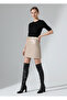 Mini Leather Skirt with Belt