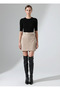 Mini Leather Skirt with Belt - 3