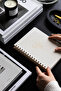 A5 Spiral Linen Hard Cover Timeless Planner Agenda |   Weekly and Monthly Planning – Cream