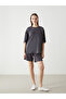 Crew Neck Printed Oversize Women's T-Shirt (S5) - 2