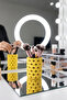 Stylish Heart Patterned Makeup Organizer – Tabletop Pen Holder & Brush Stand