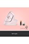 ماوس لاسلكي مريح بتصميم عمودي، مزود بمستقبل USB، دقة 4000 نقطة في البوصة، مدى يصل إلى 10 أمتار، عمر بطارية يصل إلى سنتين، لون وردي - 6