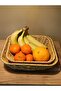 Wicker Rattan Round Serving Tray / Fruit Basket / Bread Bowl - 6