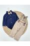 Baby Boy Suit with Bow Tie, Suspender Belt, and Snap Buttons at the Bottom - 2