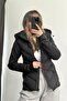 Women's ZRA Model Contrast Hooded Puffer Coat - 3