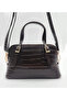 Women's Bitter Brown Minimal Baguette Shoulder Bag with Adjustable Strap, Faux Leather Stylish Handbag - 3