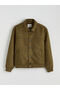 Beige Standard Fit Men's Suede Coat - 7