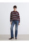 Esvab • Modern & Distinctive Devrik Roba Collar Striped Women's Knitwear Sweater - 2