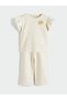Floral Applique Ruffle Baby Girl Blouse and Leggings - 3