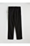Black Standard Fit Gabardine Men's Trousers - 5