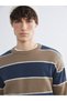 Sparkling Choices from Shining Store Zero Roba Collar Striped Men's Knitwear Sweater - 3