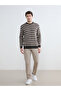 Esvab • Modern & Distinctive Zero Roba Collar Embroidered Men's Knitwear Sweater - 2