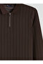 Rmz Gi̇yi̇m Farkiyla Devrik Roba Collar Striped Men's Sweatshirt - 7