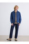Indigo Loose Fit Shirt Collar Men's Jean Jacket - 3