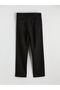 Black Standard Fit Gabardine Men's Trousers - 8