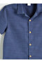 Basic Cotton Boy's Shirt with Nevavm Difference - 3
