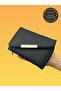 Cross-Covered Black Leather Women's Wallet with Gold Detail - 6