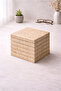 Natural Travertine Marble Coasters Set of 6 Handmade Premium Coffee & Tea Coasters - 5