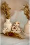 Decorative White Gold Detailed Figurine Set |   Modern Minimal Tray Top Home Office Decor