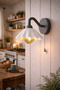 Pleated Headboard Wall Sconce |   Chain Keyed |   Gray Color |   E27 Duy |   Modern Bohemian Lighting