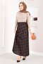 Baklava Pattern Scuba Skirt Black - 4