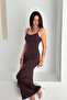Women's Drawstring Strap Maxi Dress - 4