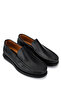 Men's Genuine Leather Black Loafer Shoes - 2