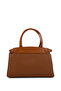 Women's Faux Leather Camel Shoulder Bag - 3