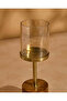 Gold Candle Holder with Wooden Base – Medium (28 × 10 cm) - 2