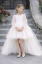 Girl's White Tulle Dress with Long Tail Princess Model, Graduation Birthday Dress - 2