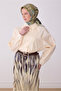 Khaki Abstract Pattern 100% Twill Silk Scarf 4301 - 80