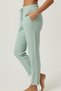 Mint Green 100% Cotton Muslin Fabric Biel Boy Pants - Elastic Waist, Narrow Leg, Summer Women's Pants - 2
