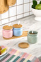 Portobello Bamboo Lid Seasoning Set with 3 Trays and Spoon - 4
