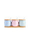 Portobello Bamboo Lid Seasoning Set with 3 Trays and Spoon - 6