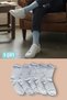 5 Pairs Men's Women's Socks Solid Blue Color Socks Unisex Tennis Sports Socks - 6