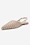 Chanda Beige Knitted Detailed Pointed Toe Women's Sandals - 4