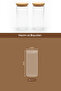 Set of 2 Glass Jars with Bamboo Lids 450 ml - Food Organizer Storage Container - 5