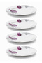 4-Piece Melamine Serving Plate Set - 11" Purple Boom Floral Round Dinner Plates,BB1681 - 5