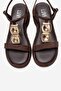 MATT Brown Suede Buckled Wedge Sole Women's Sandals - 2