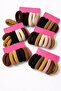 Set of 9 Thick Knitted Rubber Hair Clips – Mixed Brown & Earth Tones/Soft Textured Hair Clips - 2
