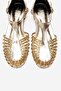 Onos Gold Mesh Detailed Women's Sandals - 2