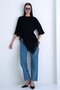 Black Oversize Lace Combination T-Shirt Alc-X15239