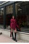 Women's Shawl Detail Burgundy Jacket - 5