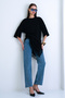 Black Oversize Lace Combination T-Shirt Alc-X15239 - 8