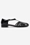 Onos Black Knitted Detailed Women's Sandals - 6