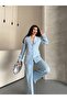 Button Detailed Double Blazer Suit - 4