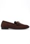Women's Bitter Brown Suede Buckle Ballerinas - 4