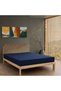 Navy Blue Colored 100% Cotton Combed Fabric Single/Double Fitted Sheet (7 Different Sizes) - 2